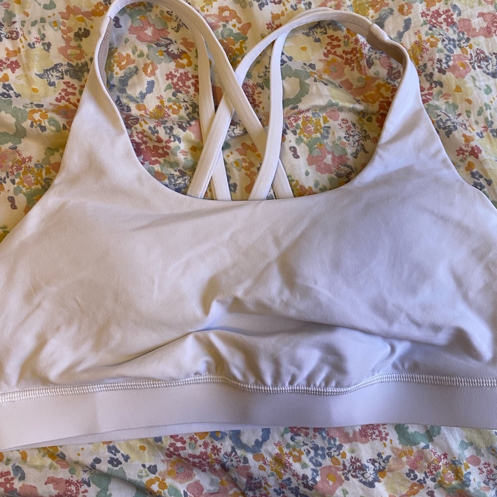 White lululemon energy bra
